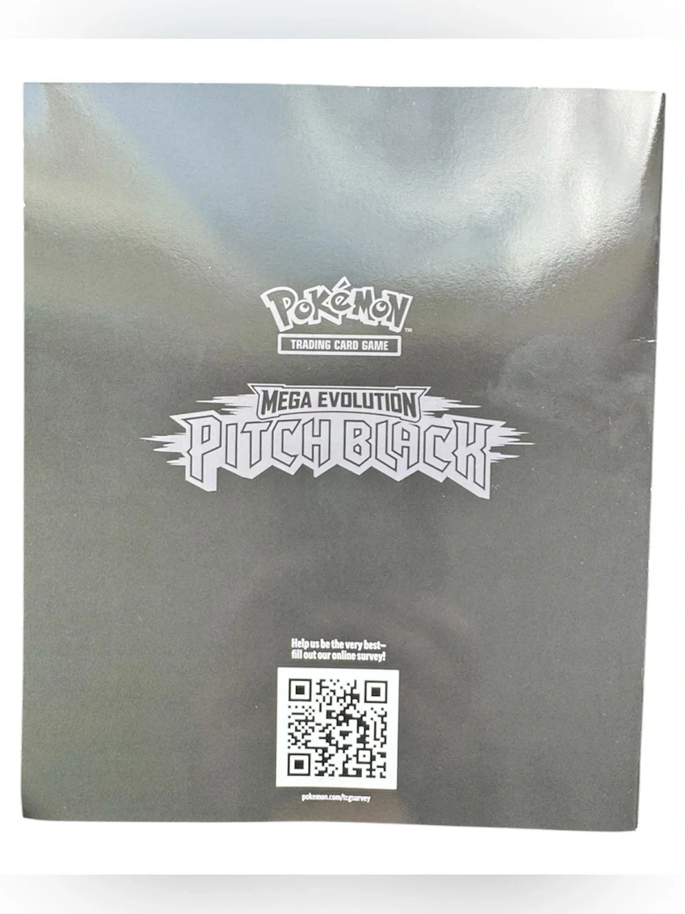 Pokemon Mega Evolution Pitch Black Elite Trainer Box(EMPTY BOX)- Silver & Black